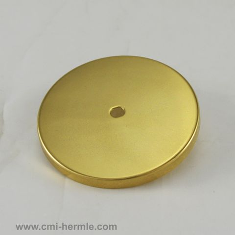60 mm Hermle WEIGHT SHELL END CAP-BRUSHED BRASS FLAT EDGE 