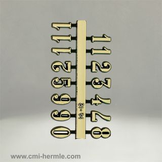 Gold Arabic Numerals 25mm