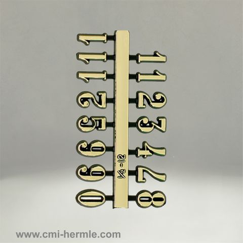 Gold Arabic Numerals 25mm