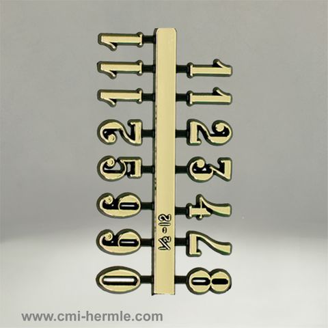 Gold Arabic Numerals 30mm