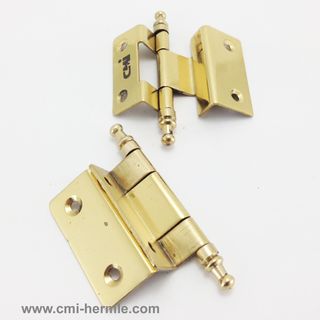 Bent Flap Hinge BRASS- Fixed (pair)