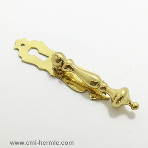 Polished Brass Door Pull - Keyholed