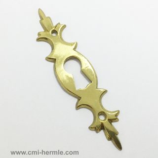 Polished Brass Key Plate - Gothic