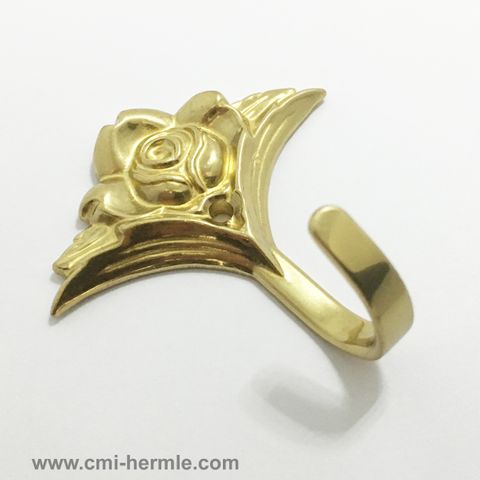 Brass Decorative Rose Key Hook 55mm
