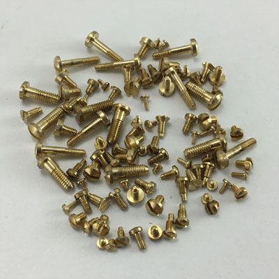 Assorted Brass Screws - 100 Pack