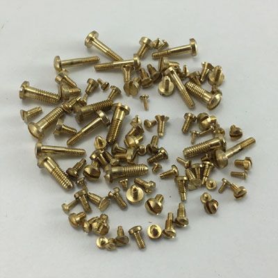 Assorted Brass Screws - 100 Pack