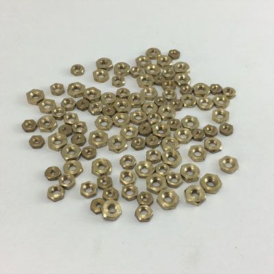 100  asst Hex Nuts Brass