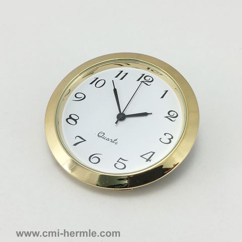 Quartz Insert 50mm White/Arabic/Brass