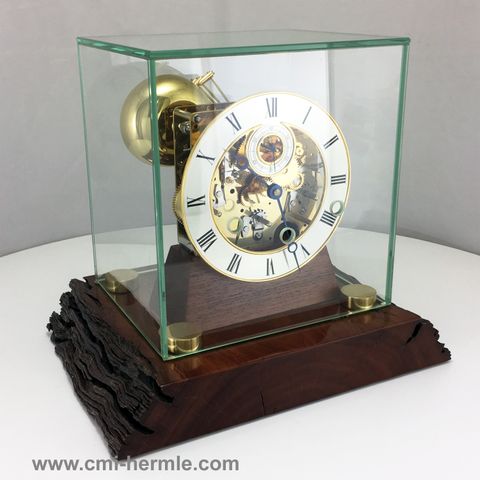 HB & Sons Table Clock in Cherry Hardwood