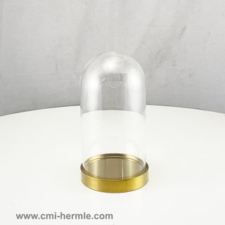 Glass Dome with Brass Base 110mm Dia x 200mm
