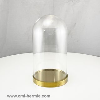 Glass Dome with Brass Base 150mm Dia x 270mm