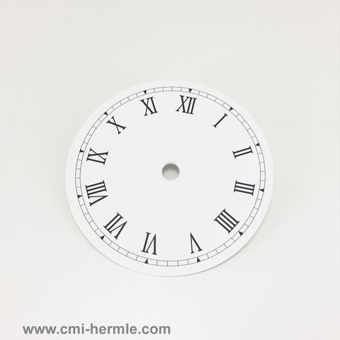 White Card Dial 105mm Roman