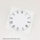 White Card Dial 105mm Roman