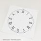 White Card Dial 130mm Roman