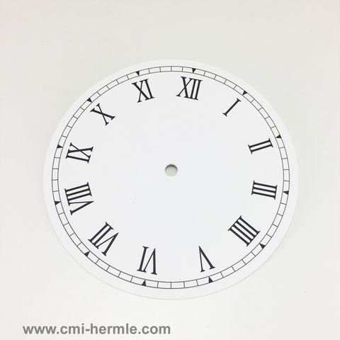 White Card Dial 150mm Roman