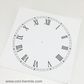 White Card Dial 150mm Roman