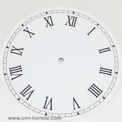 White Card Dial 250mm Roman