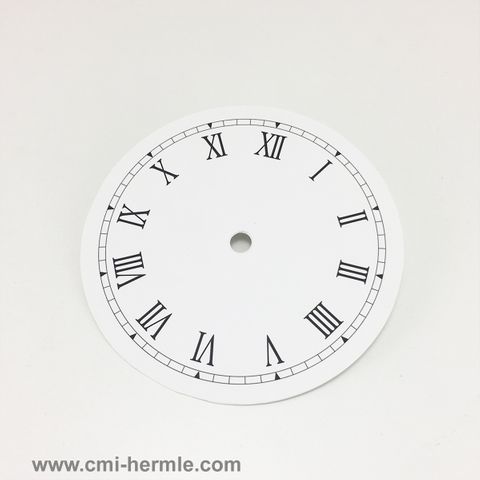 White Card Dial 120mm Roman