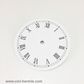 White Card Dial 120mm Roman