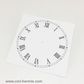 White Card Dial 120mm Roman