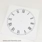 White Card Dial 140mm Roman