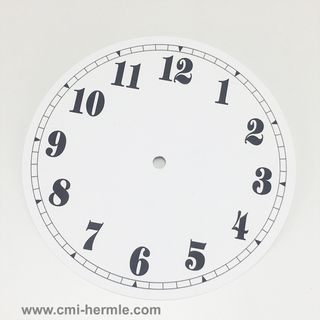 White Card Dial 180mm Arabic