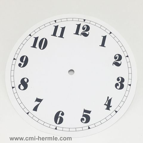 White Card Dial 190mm Arabic