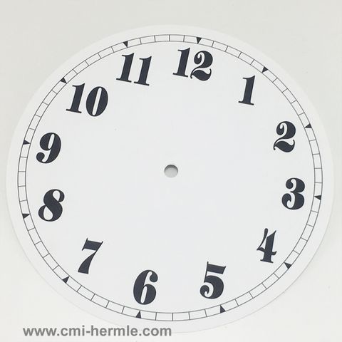 White Card Dial 210mm Arabic