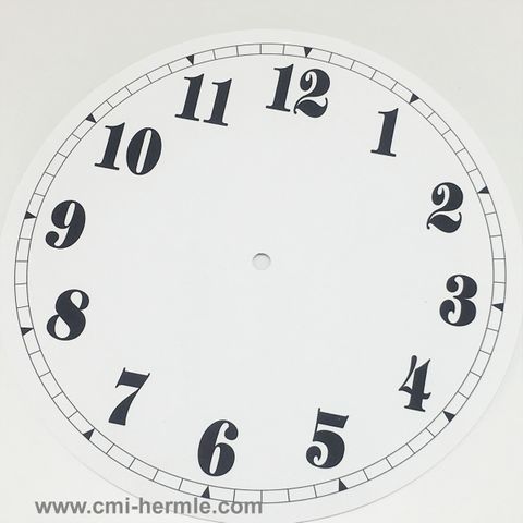 White Card Dial 250mm Arabic