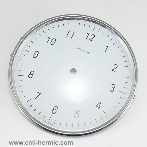 Chrome Bezel Dial 200mm Arabic White