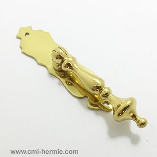 Polished Brass Door Pull - NO Keyhole