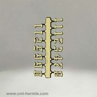 Gold Old English Numerals 15mm