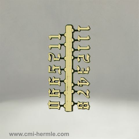 Gold Old English Numerals 15mm