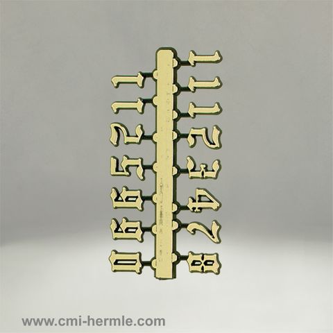Gold Old English Numerals 20mm