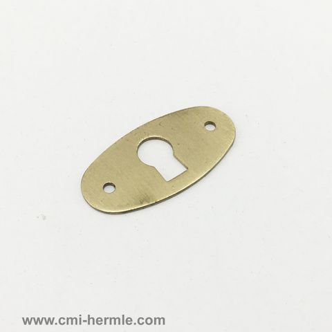 Polished Brass Key Plate 24mm x 12mm