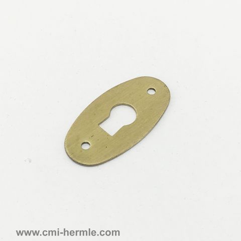 Polished Brass Key Plate 24mm x 12mm