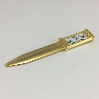 Jaccard Ascot Clock Letter Opener Gold