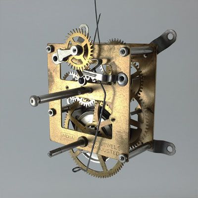 Brass Mechanical Clock Movement