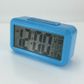 Quartz LCD Alarm Clock in Blue