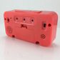 Quartz LCD Alarm Clock in Red