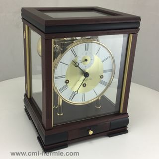 Bergamo - Table Clock in Mahogany