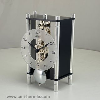 Keri - Table Clock Black Skeleton