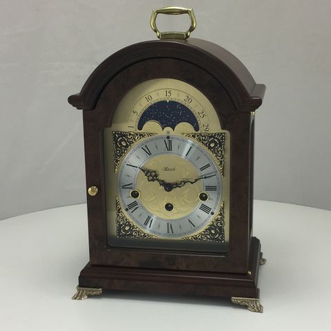 Bolton - Table Clock 4/4 Chime Walnut