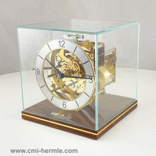 Clarke - Table Clock 4/4 Chime Brass Walnut