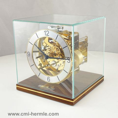 Clarke - Table Clock 4/4 Chime Brass Walnut