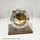 Clarke - Table Clock 4/4 Chime Brass Walnut