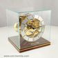 Clarke - Table Clock 4/4 Chime Brass Walnut