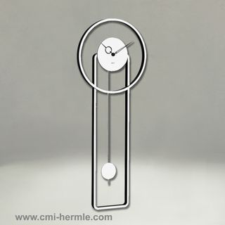 Modern Wall Clock-White/Black Qtz