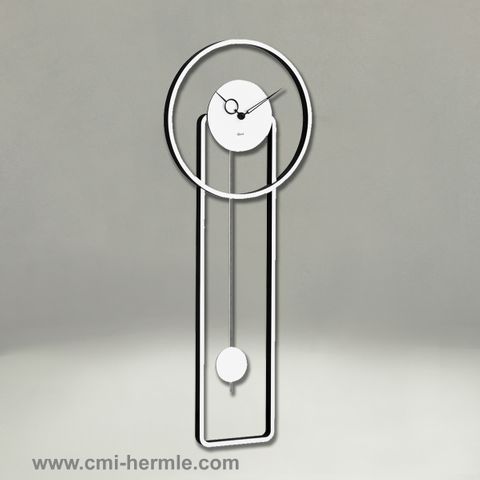 Modern Wall Clock-White/Black Qtz