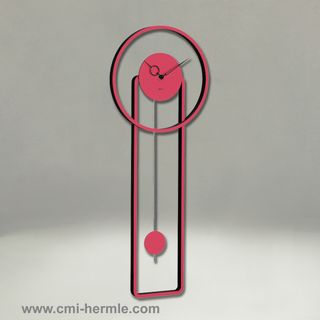 Modern Wall Clock-Red/Black Qtz